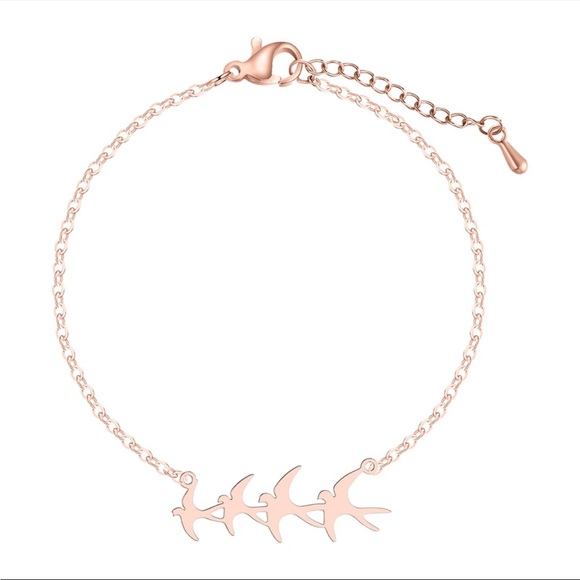 Rose Gold Swallow Bird Bracelet - Picture 1 of 1